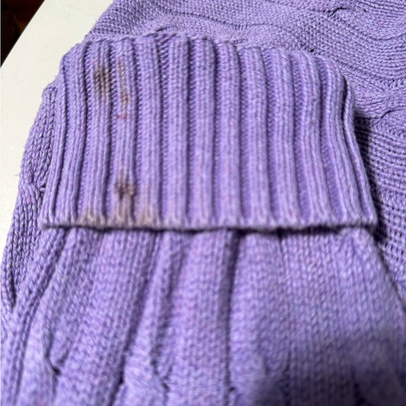 Ralph Lauren Raw Silk Sweater Men’s Large Purple 💜Play Condition💜 See Photos - Picture 4 of 15